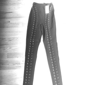 Black high waisted stitched jeans size small